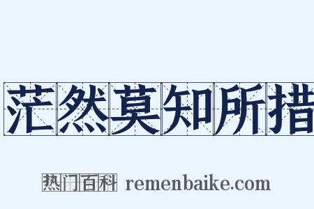 茫然莫知所措是什么意思的图片